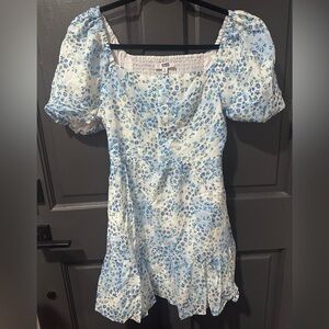 BB Dakota / Steve Madden Blue Floral Mini Dress